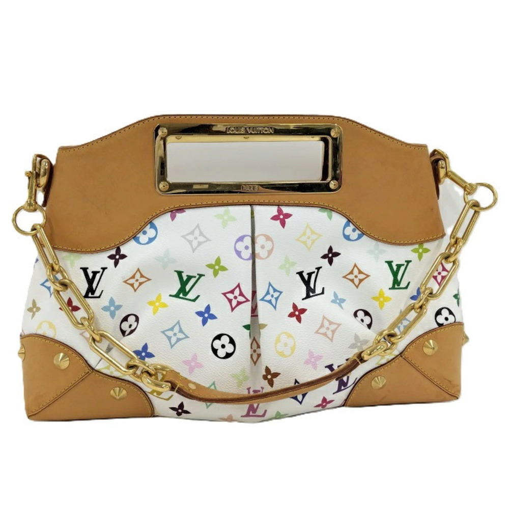 Louis Vuitton Judy Handbag Monogram Multicolor Blanc White